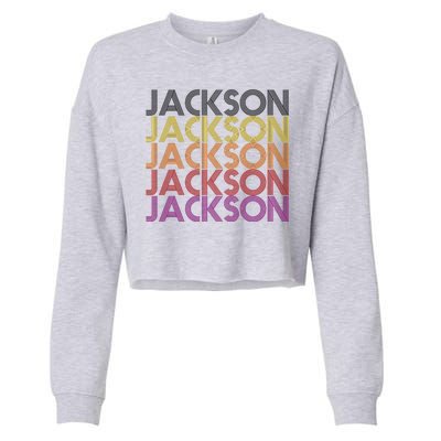 Jackson City Retro Cropped Pullover Crew