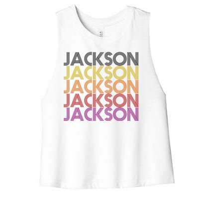 Jackson City Retro Women's Racerback Cropped Tank