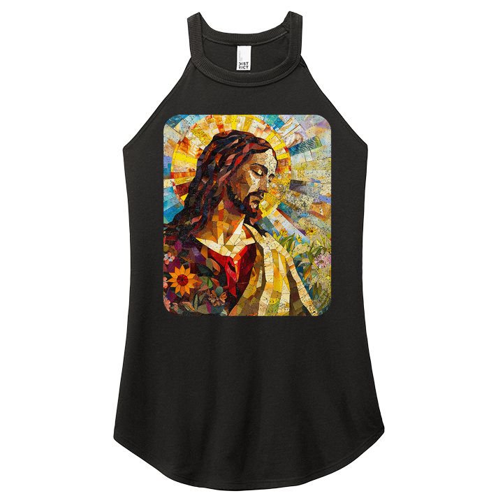 Jesus Christ Renaissance Art Church Women's Perfect Tri Rocker Tank