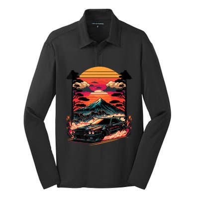 Japanese Car Racing Drifting Lover Racing Cars Jdm Legend Silk Touch Performance Long Sleeve Polo