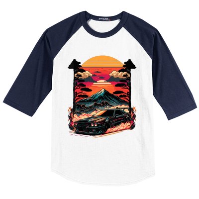 Japanese Car Racing Drifting Lover Racing Cars Jdm Legend Baseball Sleeve Shirt