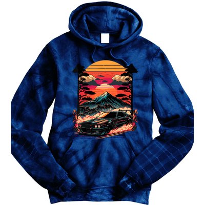 Japanese Car Racing Drifting Lover Racing Cars Jdm Legend Tie Dye Hoodie