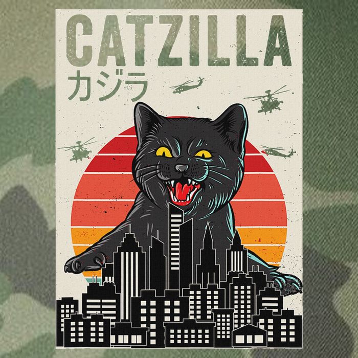 Japanese Catzilla Retro Anime Cat Legacy Tie Dye Trucker Hat