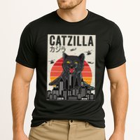 Japanese Catzilla Retro Anime Cat Cooling Performance Crew T-Shirt