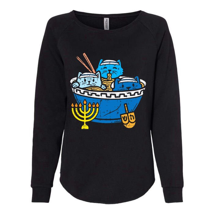 Jewish Cats Ra Kitten Anime Hanukkah Pajamas Chanukah PJs  Womens California Wash Sweatshirt