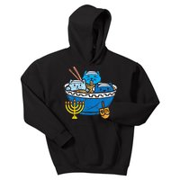 Jewish Cats Ramen Kitten Anime Hanukkah Pajamas Chanukah Kids Hoodie