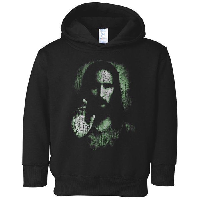 Jesus Christ Rainbow LGBT Holy Face Blessing Christian Faith Toddler Hoodie