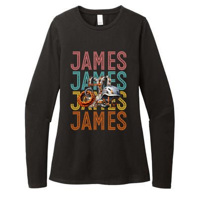 James Custom Rock Climbing Hobbyist Gift Womens CVC Long Sleeve Shirt