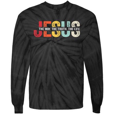 Jesus Christian Religious Bible Faith Gift Tie-Dye Long Sleeve Shirt