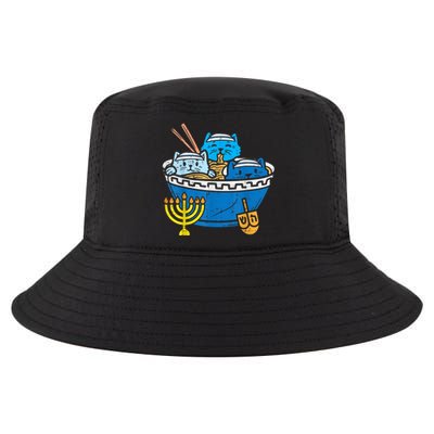 Jewish Cats Ra Kitten Anime Happy Hanukkah Pajamas Chanukah PJs Cool Comfort Performance Bucket Hat