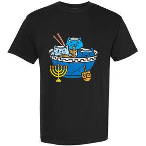 Jewish Cats Ra Kitten Anime Happy Hanukkah Pajamas Chanukah PJs Garment-Dyed Heavyweight T-Shirt