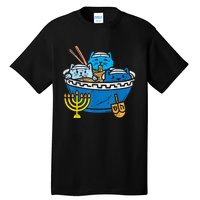 Jewish Cats Ra Kitten Anime Happy Hanukkah Pajamas Chanukah PJs Tall T-Shirt