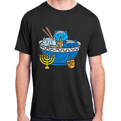 Jewish Cats Ra Kitten Anime Happy Hanukkah Pajamas Chanukah PJs Adult ChromaSoft Performance T-Shirt