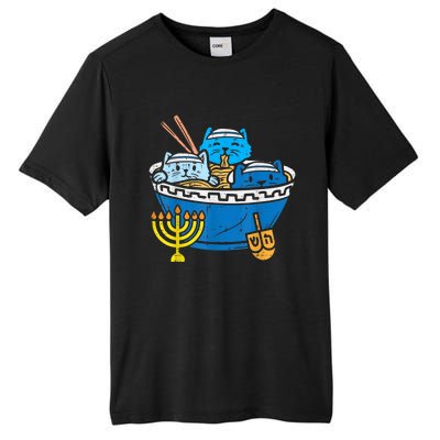 Jewish Cats Ra Kitten Anime Happy Hanukkah Pajamas Chanukah PJs Tall Fusion ChromaSoft Performance T-Shirt