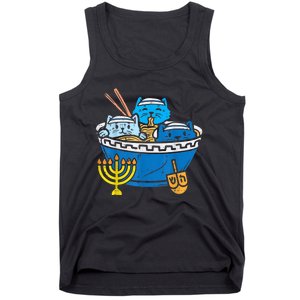 Jewish Cats Ra Kitten Anime Happy Hanukkah Pajamas Chanukah PJs Tank Top