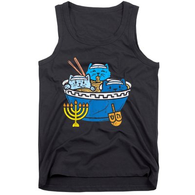 Jewish Cats Ra Kitten Anime Happy Hanukkah Pajamas Chanukah PJs Tank Top