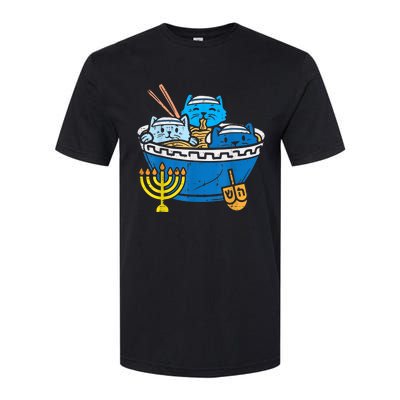 Jewish Cats Ra Kitten Anime Happy Hanukkah Pajamas Chanukah PJs Softstyle® CVC T-Shirt