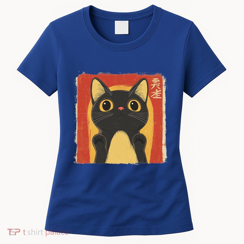 Japanese Cat Ramen Noodle Anime Women's T-Shirt