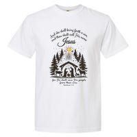 Jesus Christmas She Shall Bring Forth A Son Nativity Scene Garment-Dyed Heavyweight T-Shirt