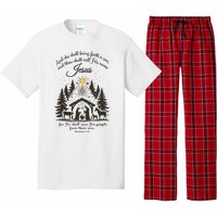 Jesus Christmas She Shall Bring Forth A Son Nativity Scene Pajama Set