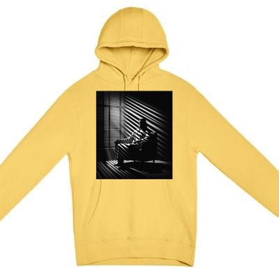 Jesus Christ Sitting In A Chair Film Noir Atmosphere Premium Pullover Hoodie