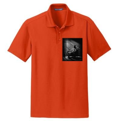 Jesus Christ Sitting In A Chair Film Noir Atmosphere Dry Zone Grid Polo