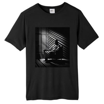 Jesus Christ Sitting In A Chair Film Noir Atmosphere Tall Fusion ChromaSoft Performance T-Shirt