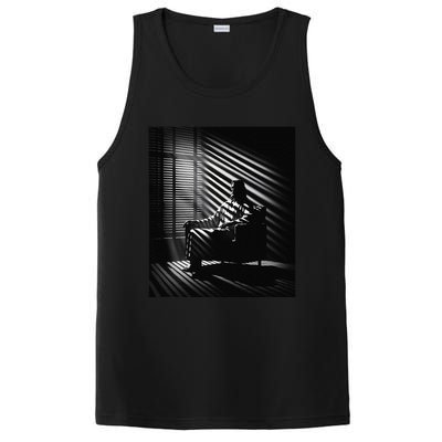 Jesus Christ Sitting In A Chair Film Noir Atmosphere PosiCharge Competitor Tank