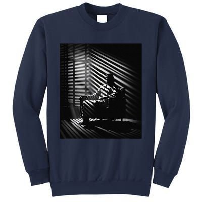 Jesus Christ Sitting In A Chair Film Noir Atmosphere Sweatshirt