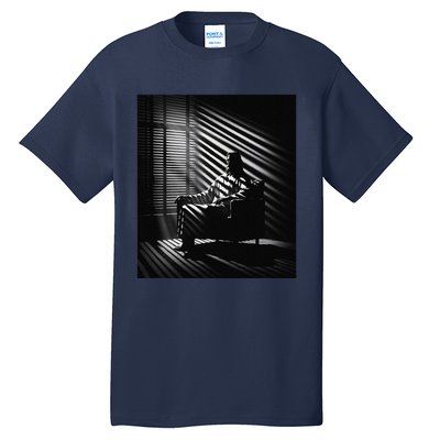 Jesus Christ Sitting In A Chair Film Noir Atmosphere Tall T-Shirt