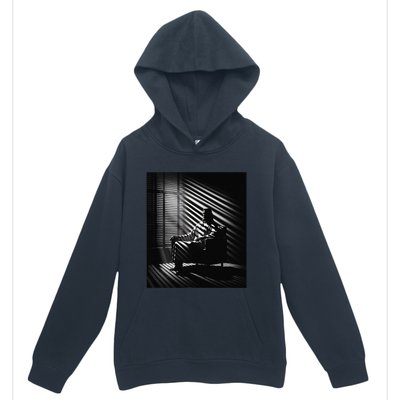 Jesus Christ Sitting In A Chair Film Noir Atmosphere Urban Pullover Hoodie