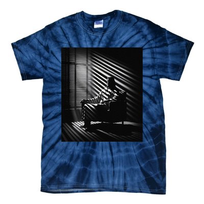 Jesus Christ Sitting In A Chair Film Noir Atmosphere Tie-Dye T-Shirt