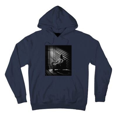 Jesus Christ Sitting In A Chair Film Noir Atmosphere Tall Hoodie