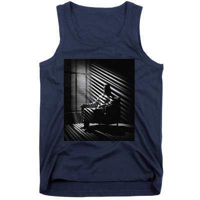 Jesus Christ Sitting In A Chair Film Noir Atmosphere Tank Top