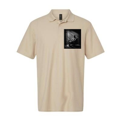 Jesus Christ Sitting In A Chair Film Noir Atmosphere Softstyle Adult Sport Polo