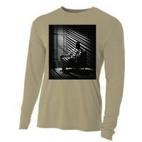 Jesus Christ Sitting In A Chair Film Noir Atmosphere Cooling Performance Long Sleeve Crew