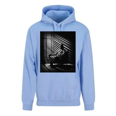 Jesus Christ Sitting In A Chair Film Noir Atmosphere Unisex Surf Hoodie