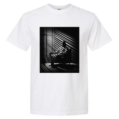 Jesus Christ Sitting In A Chair Film Noir Atmosphere Garment-Dyed Heavyweight T-Shirt