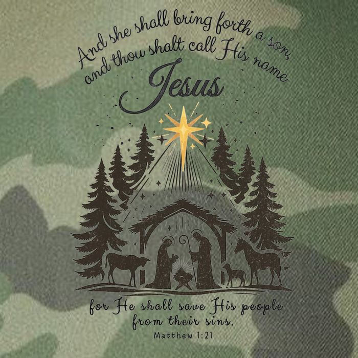 Jesus Christmas She Shall Bring Forth A Son Nativity Scene Legacy Tie Dye Trucker Hat