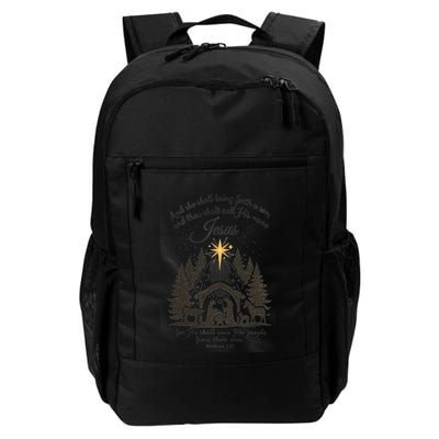 Jesus Christmas She Shall Bring Forth A Son Nativity Scene Backpack