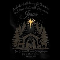 Jesus Christmas She Shall Bring Forth A Son Nativity Scene Backpack