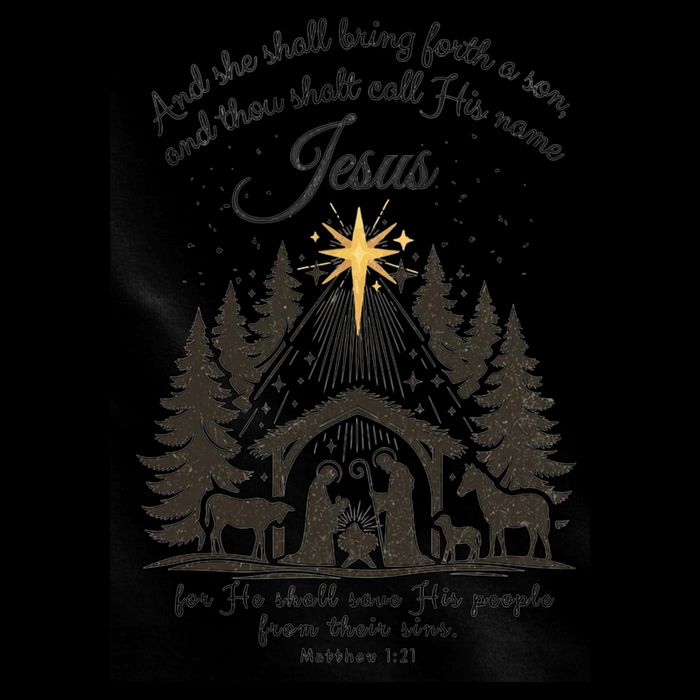 Jesus Christmas She Shall Bring Forth A Son Nativity Scene Backpack