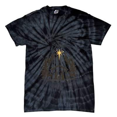 Jesus Christmas She Shall Bring Forth A Son Nativity Scene Tie-Dye T-Shirt