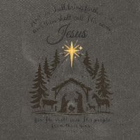 Jesus Christmas She Shall Bring Forth A Son Nativity Scene Cotton Canvas Backpack