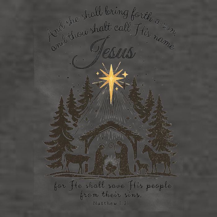 Jesus Christmas She Shall Bring Forth A Son Nativity Scene Vector Backpack