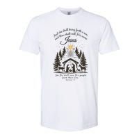 Jesus Christmas She Shall Bring Forth A Son Nativity Scene Softstyle CVC T-Shirt