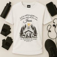 Jesus Christmas She Shall Bring Forth A Son Nativity Scene Performance Shirt