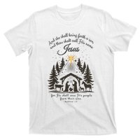 Jesus Christmas She Shall Bring Forth A Son Nativity Scene T-Shirt