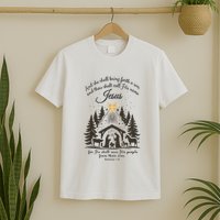 Jesus Christmas She Shall Bring Forth A Son Nativity Scene T-Shirt