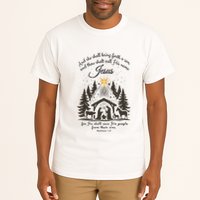 Jesus Christmas She Shall Bring Forth A Son Nativity Scene Tall T-Shirt